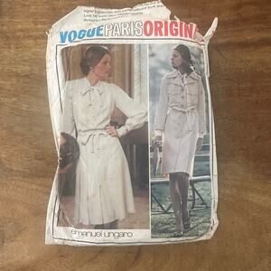 Vintage Vogue Paris Originals Emanual Ungaro Shirt Dress 2928